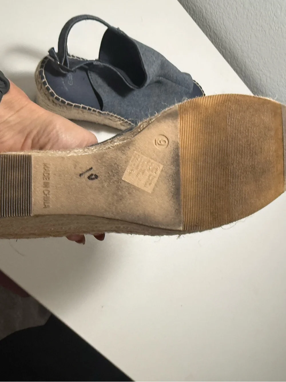 GAP Dark Gray Open-Toe Espadrille Sandals
